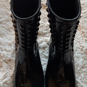 Valentino Garavani Rockstud Black Rubber
Rain Boots EU 37 US 7
